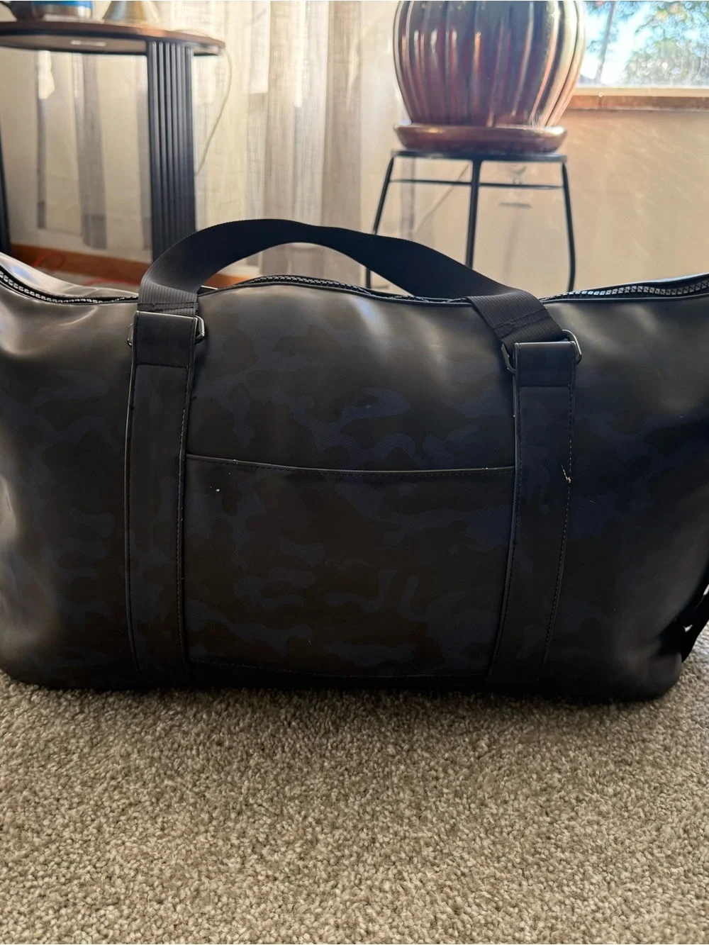Duchamp Black & Slate Blue Camo matching Duffel and Backpack